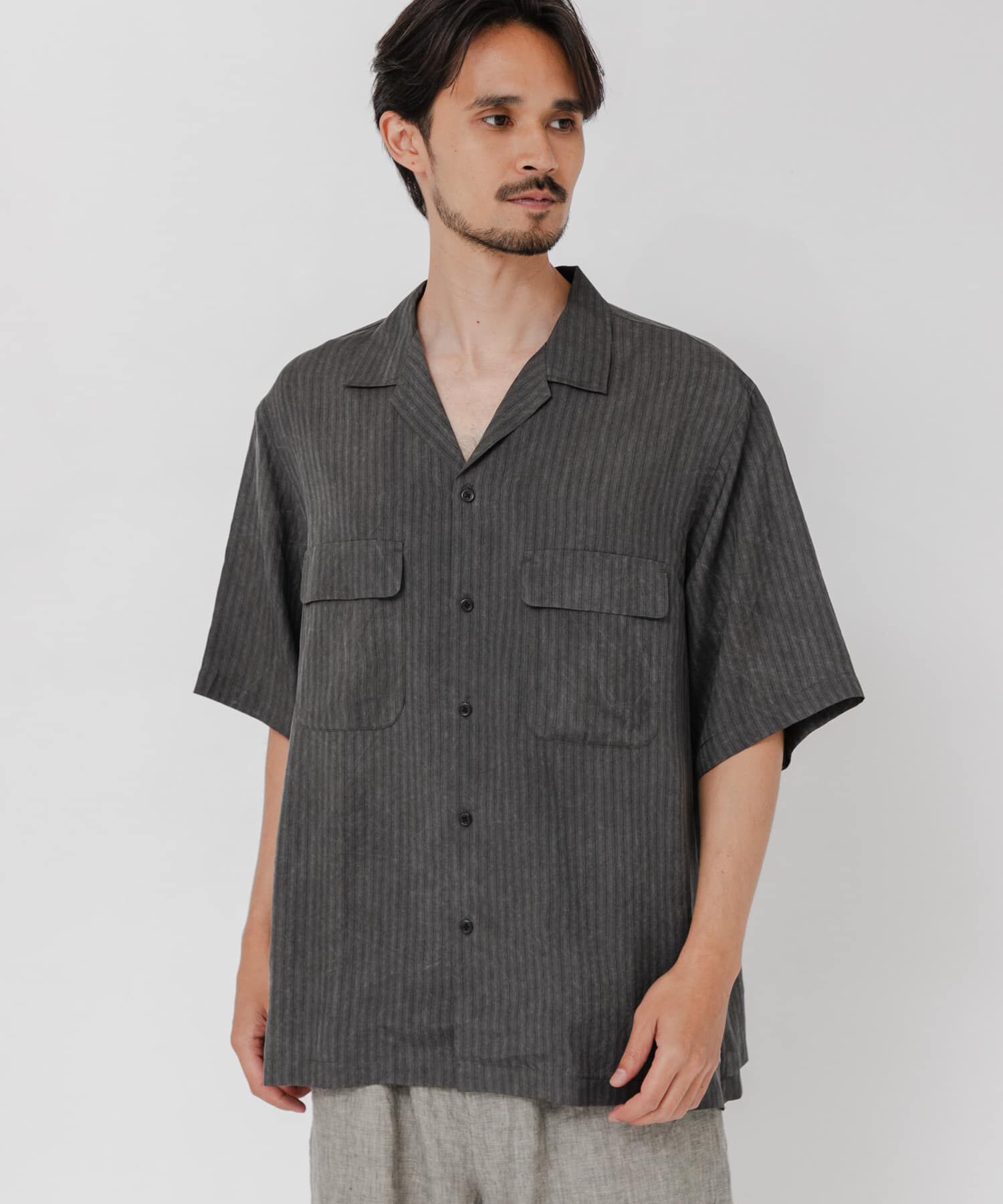 URBAN RESEARCH「CUPRO COLD DYE SHIRTS」|シャツ・ブラウス|ブラック