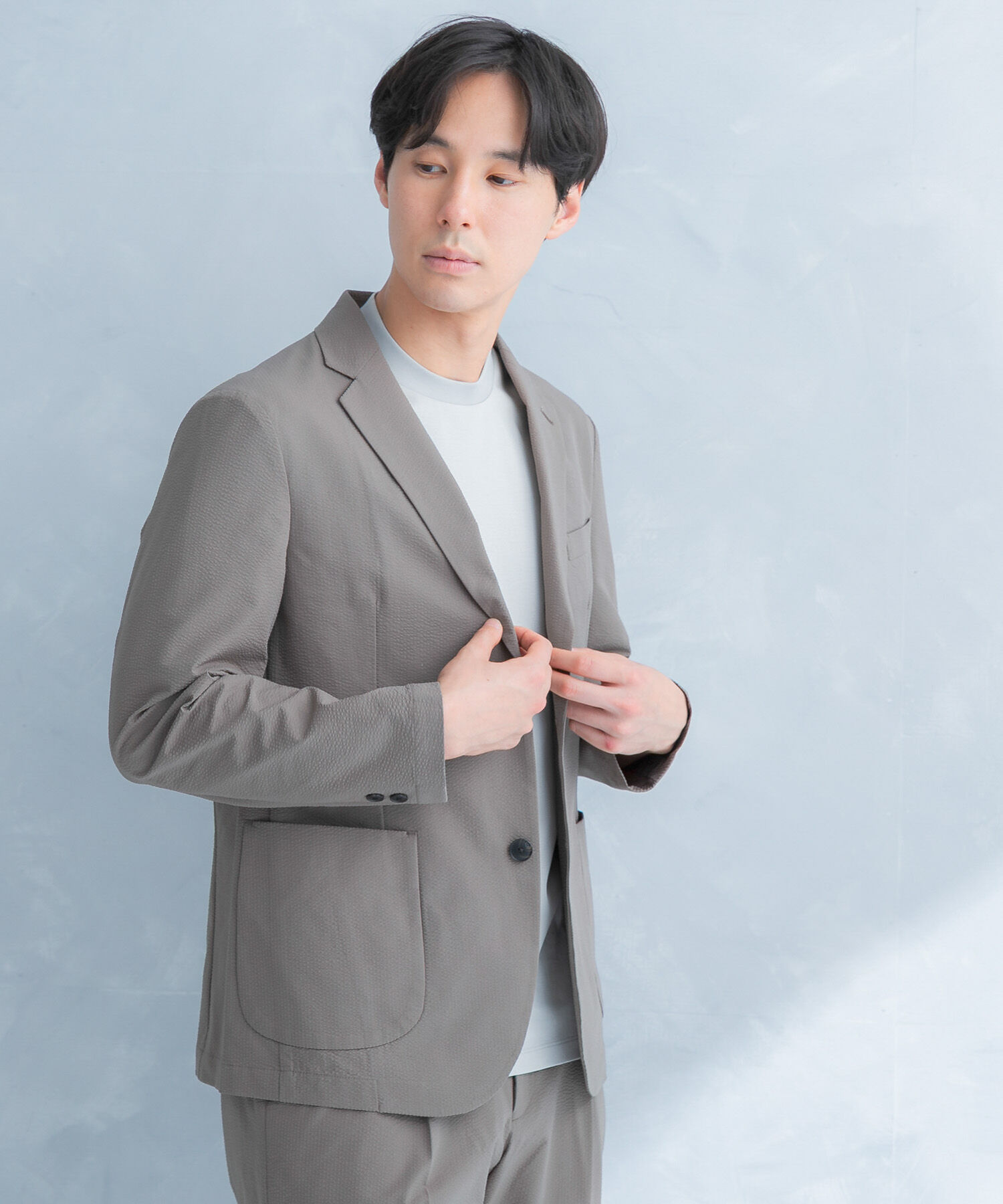 URBAN RESEARCH DOORS「LIFE STYLE TAILOR　シアサッカーストレッチジャケット」|その他|ベージュ