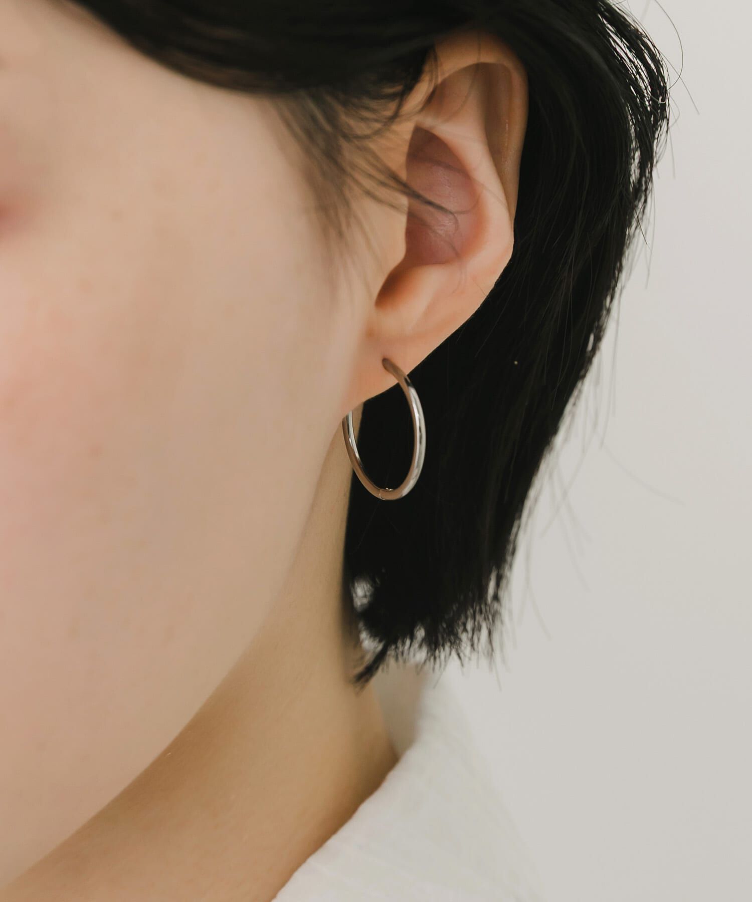 SMELLY「ステンレスフープピアス23mm」|ピアス|