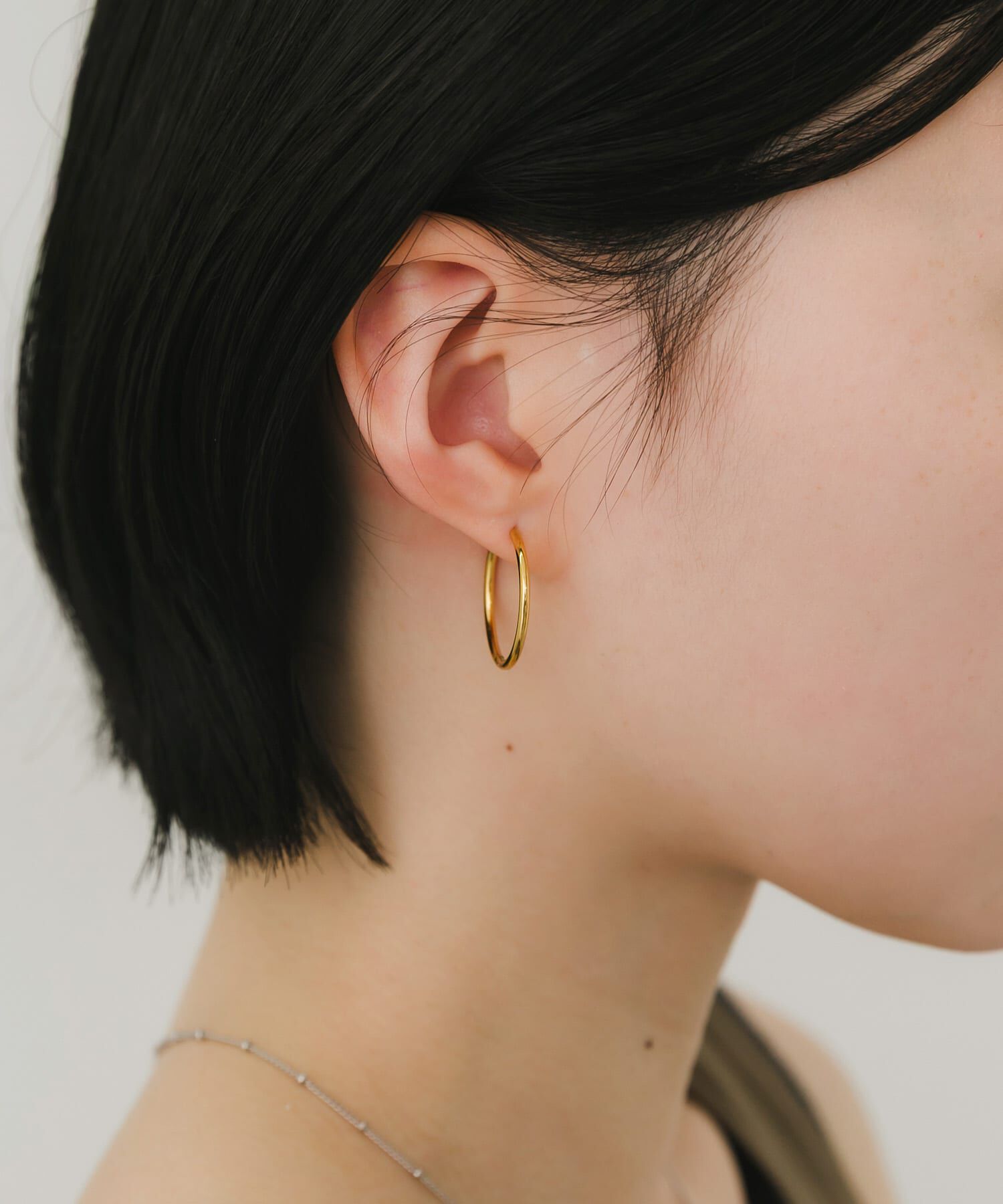 SMELLY「ステンレスフープピアス23mm」|ピアス|