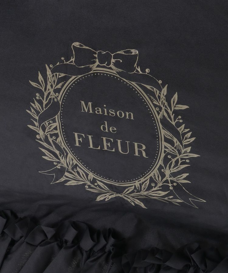 Maison de FLEUR「【晴雨兼用/UVカット率100％生地使用/UPF50+】遮光&UV CUT フリル折りたたみ傘」|傘|