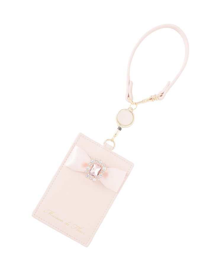 Maison de FLEUR「【リール付き】ビジューリボンパスケース」|その他|