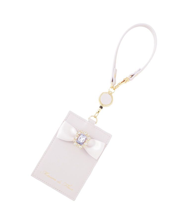 Maison de FLEUR「【リール付き】ビジューリボンパスケース」|その他|