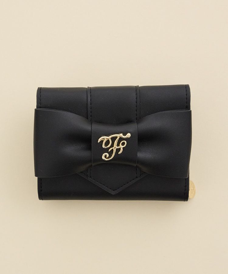 Maison de FLEUR「ベルトリボンミニウォレット」|財布|ブラック