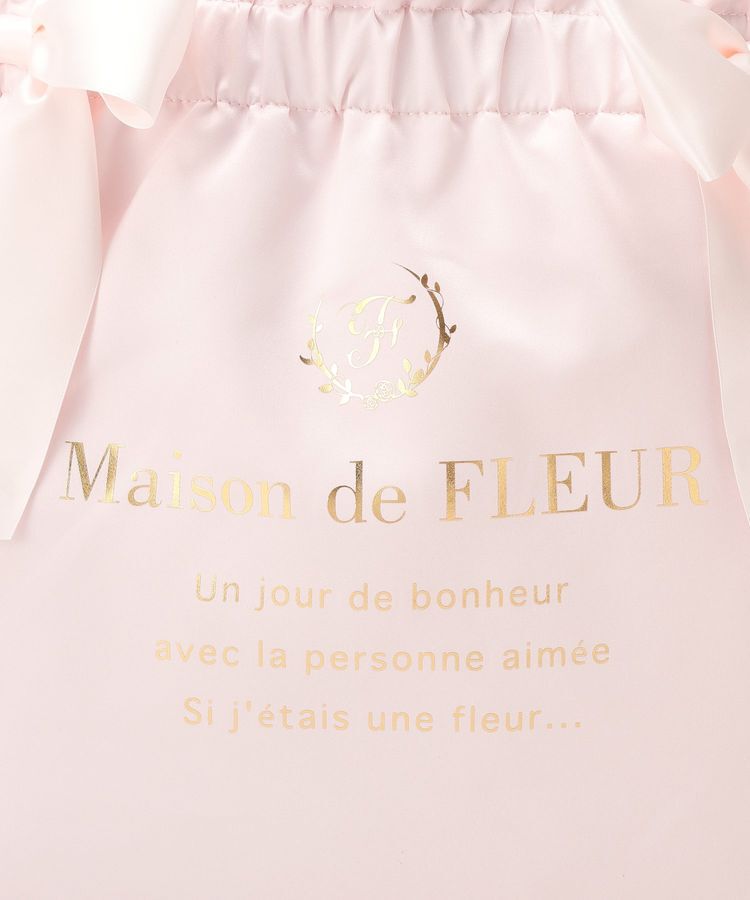 Maison de FLEUR「《セット商品》ダブルリボンギャザートート・ポーチ」|トートバッグ|