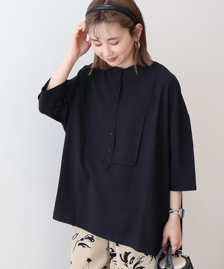 AMERICAN HOLIC「【WEB限定】接触冷感バンドカラーシャツチュニック」|シャツ・ブラウス|