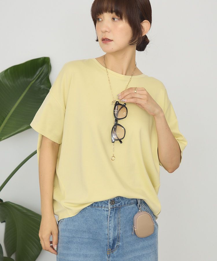 AMERICAN HOLIC「【接触冷感+UVカット】半袖コクーンカットプルオーバー」|Tシャツ・カットソー|