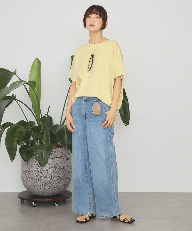 AMERICAN HOLIC「【接触冷感+UVカット】半袖コクーンカットプルオーバー」|Tシャツ・カットソー|