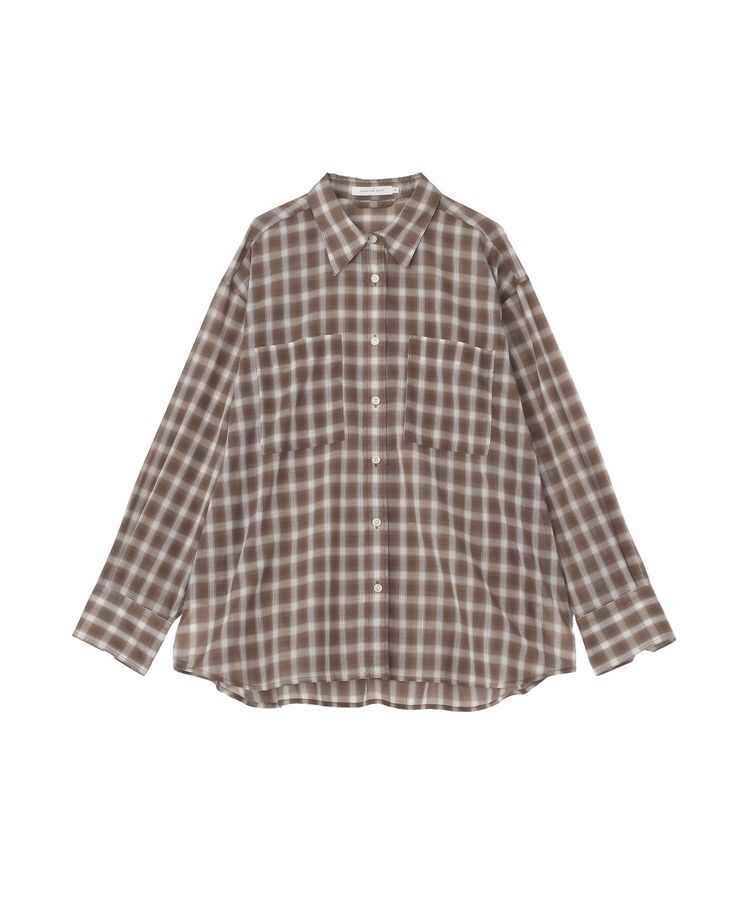 AMERICAN HOLIC「【接触冷感・イージーケア】シアーチェックシャツ」|シャツ・ブラウス|
