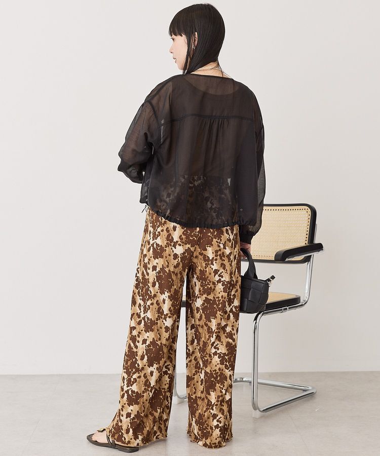 AMERICAN HOLIC「【WEB限定】ノーカラーシアーZIPブルゾン」|ブルゾン・スタジャン|