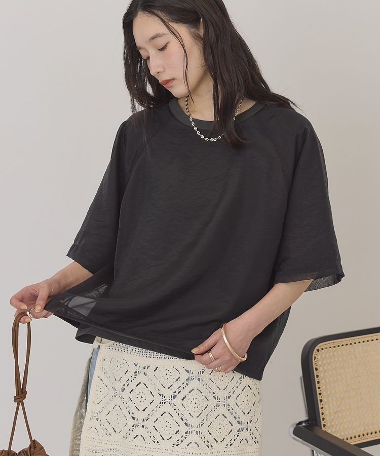 AMERICAN HOLIC「【接触冷感】シアーレイヤードプルオーバー」|Tシャツ・カットソー|