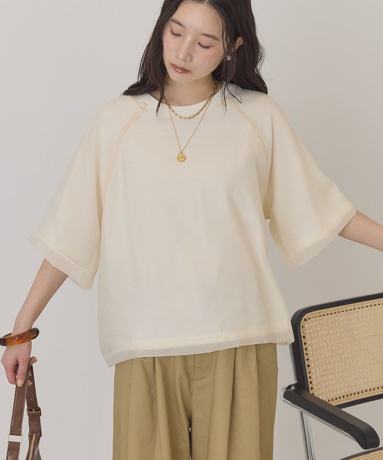 AMERICAN HOLIC「【接触冷感】シアーレイヤードプルオーバー」|Tシャツ・カットソー|