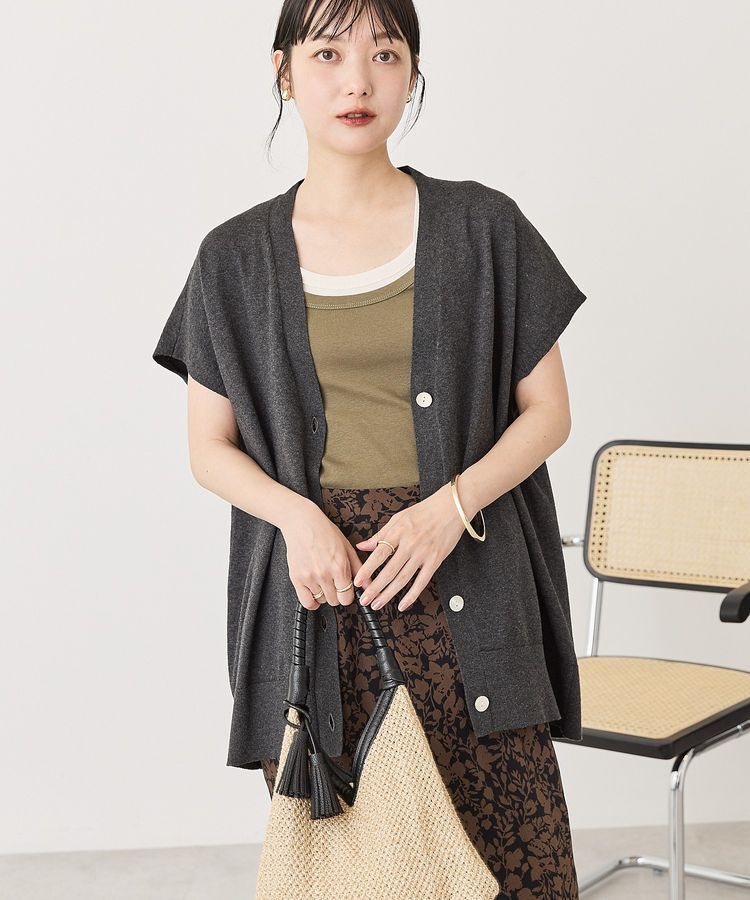 AMERICAN HOLIC「【WEB限定】フレンチスリーブVネックニットカーディガン」|カーディガン|