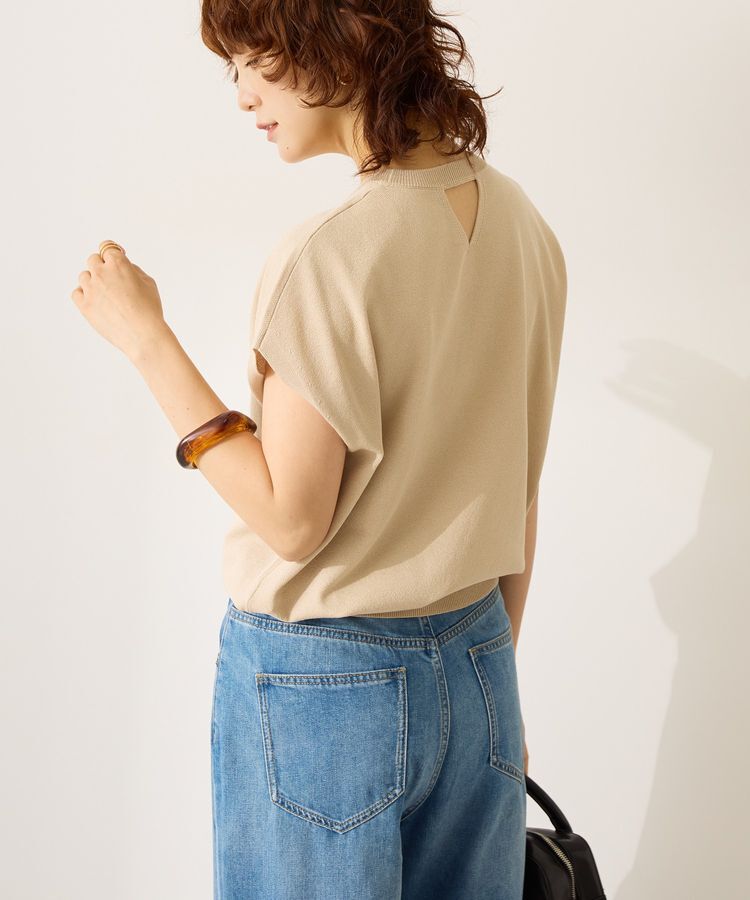 AMERICAN HOLIC「【WEB限定】接触冷感ラメフレンチスリーブニットプルオーバー」|ニット・セーター|
