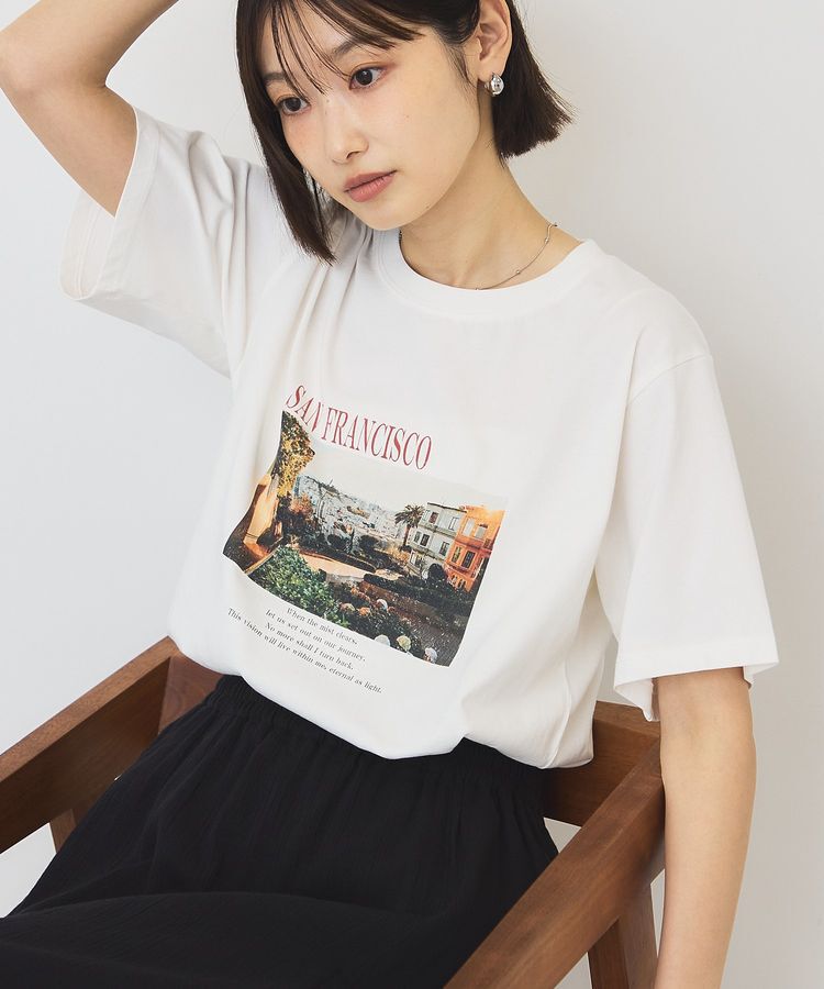 AMERICAN HOLIC「SANFRANCISCO ロゴ＆フォトTシャツ」|Tシャツ・カットソー|Off White
