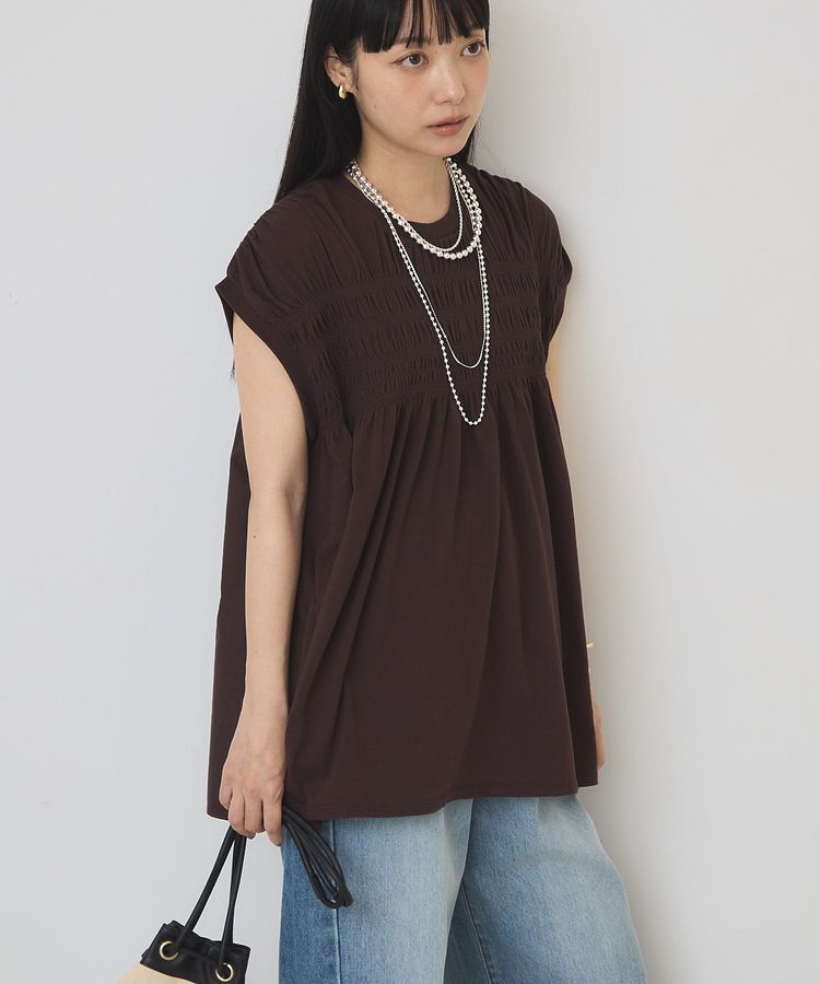 AMERICAN HOLIC「【接触冷感・UVカット】シャーリングプルオーバー」|Tシャツ・カットソー|