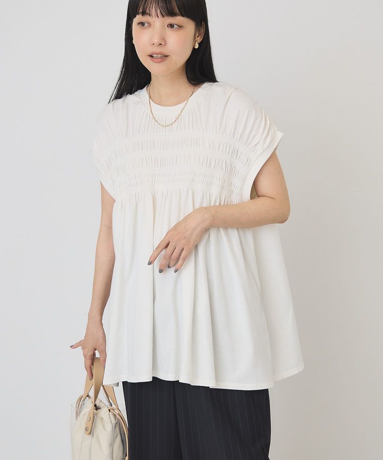 AMERICAN HOLIC「【接触冷感・UVカット】シャーリングプルオーバー」|Tシャツ・カットソー|