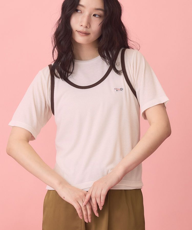 AMERICAN HOLIC「【PENNEY'S】配色タンクトップ+Tシャツ」|Tシャツ・カットソー|Ivory
