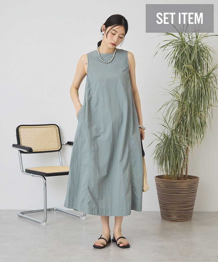 AMERICAN HOLIC「【2点セット】ナイロンAラインワンピース+キャミソール」|ワンピース|