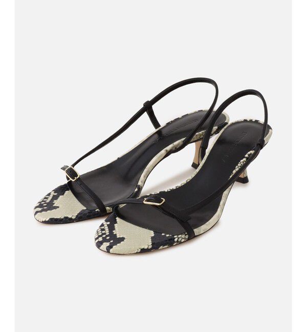 allureville「【BRENTELLA(ブレンテッラ)】 NARROW STRAP HEEL SANDAL」|サンダル|ブラック