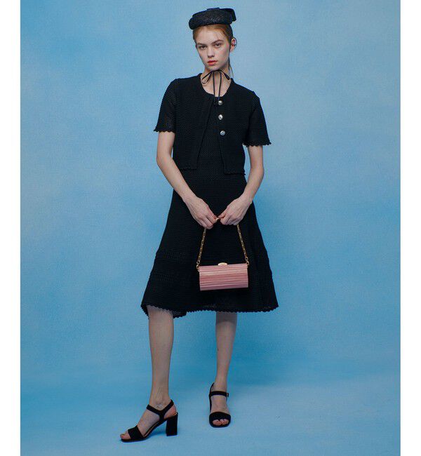 LOULOU WILLOUGHBY「メッシュクロッシェボレロカーディガン」|カーディガン|
