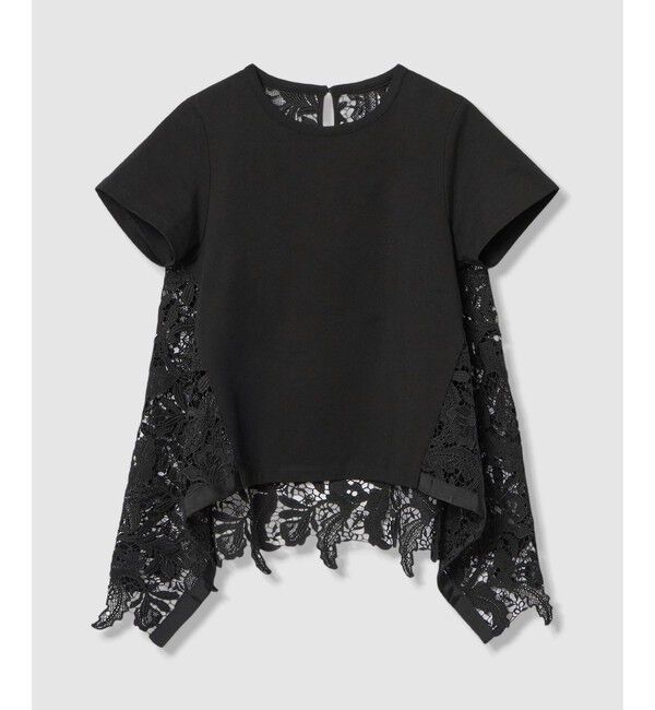 LOULOU WILLOUGHBY「レースドッキングロングＴシャツ」|Tシャツ・カットソー|
