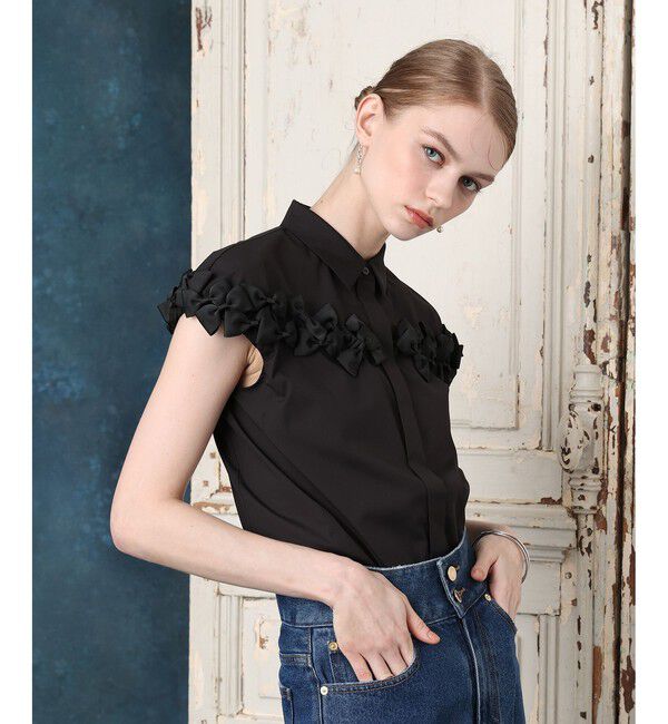 LOULOU WILLOUGHBY「【LOULOU WILLOUGHBY】メニーリボンシャツ」|シャツ・ブラウス|