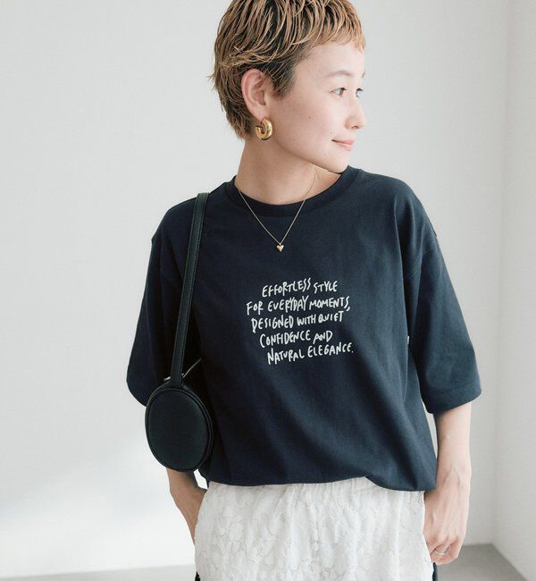  「【＠kokiminitaコラボ】ロゴプリント&times;ロゴ刺繍Tシャツ」|プルオーバー|