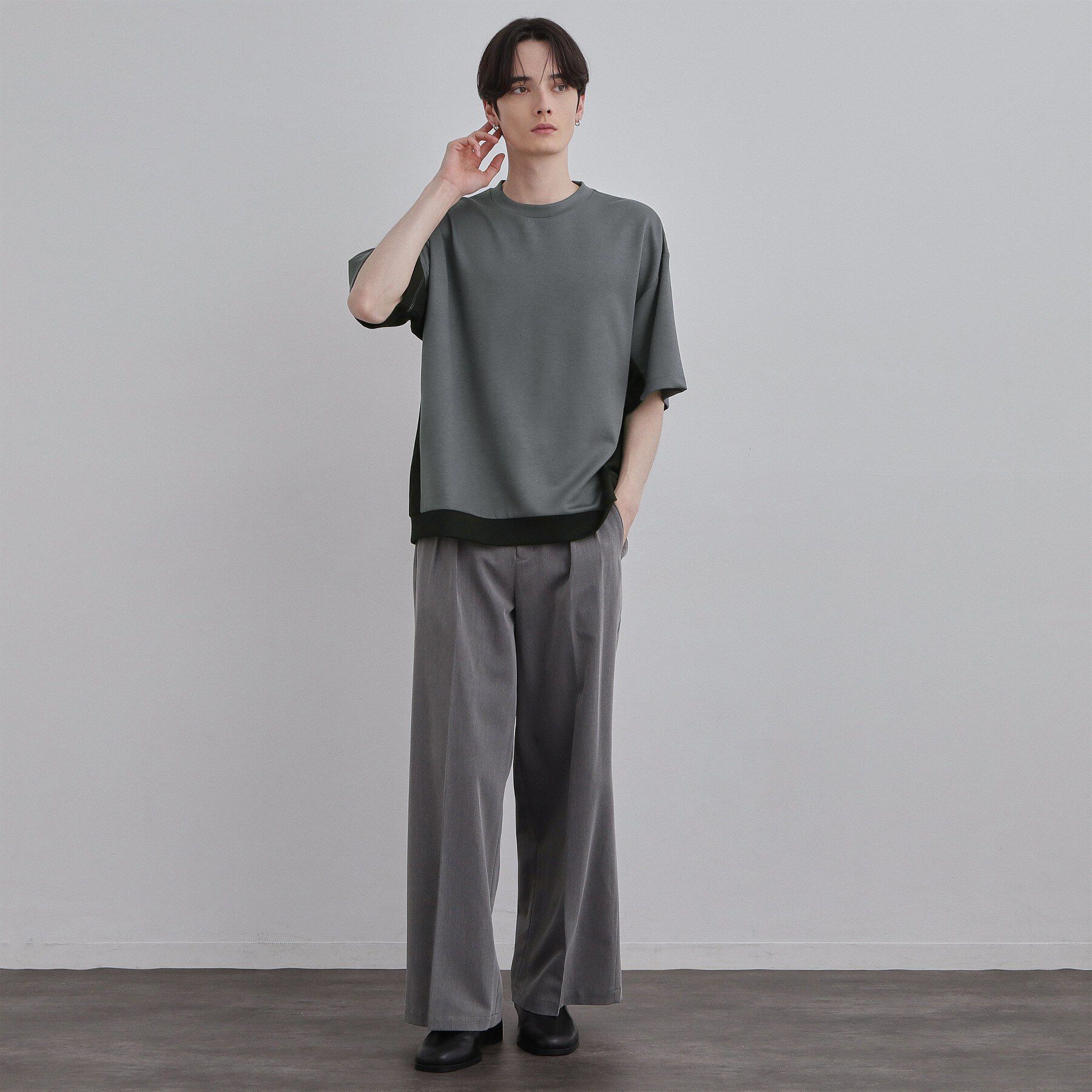 tk.TAKEO KIKUCHI「サイド切り替えカットソー」|Tシャツ・カットソー|