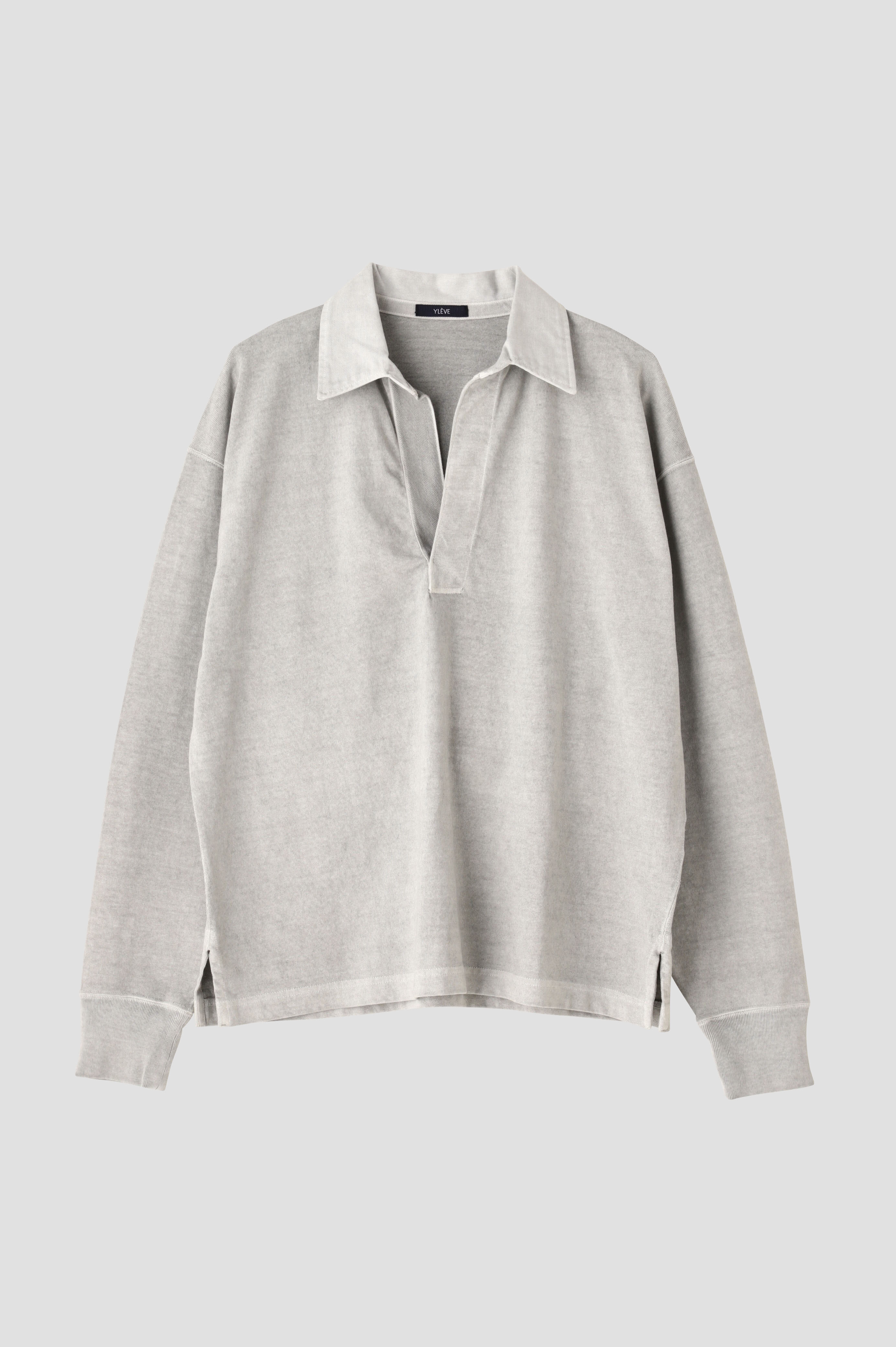 YLEVE 「YLEVE / OPEN END COTTON PIGMENT DYE SKIPPER PULL OVER」|Tシャツ・カットソー|グレー