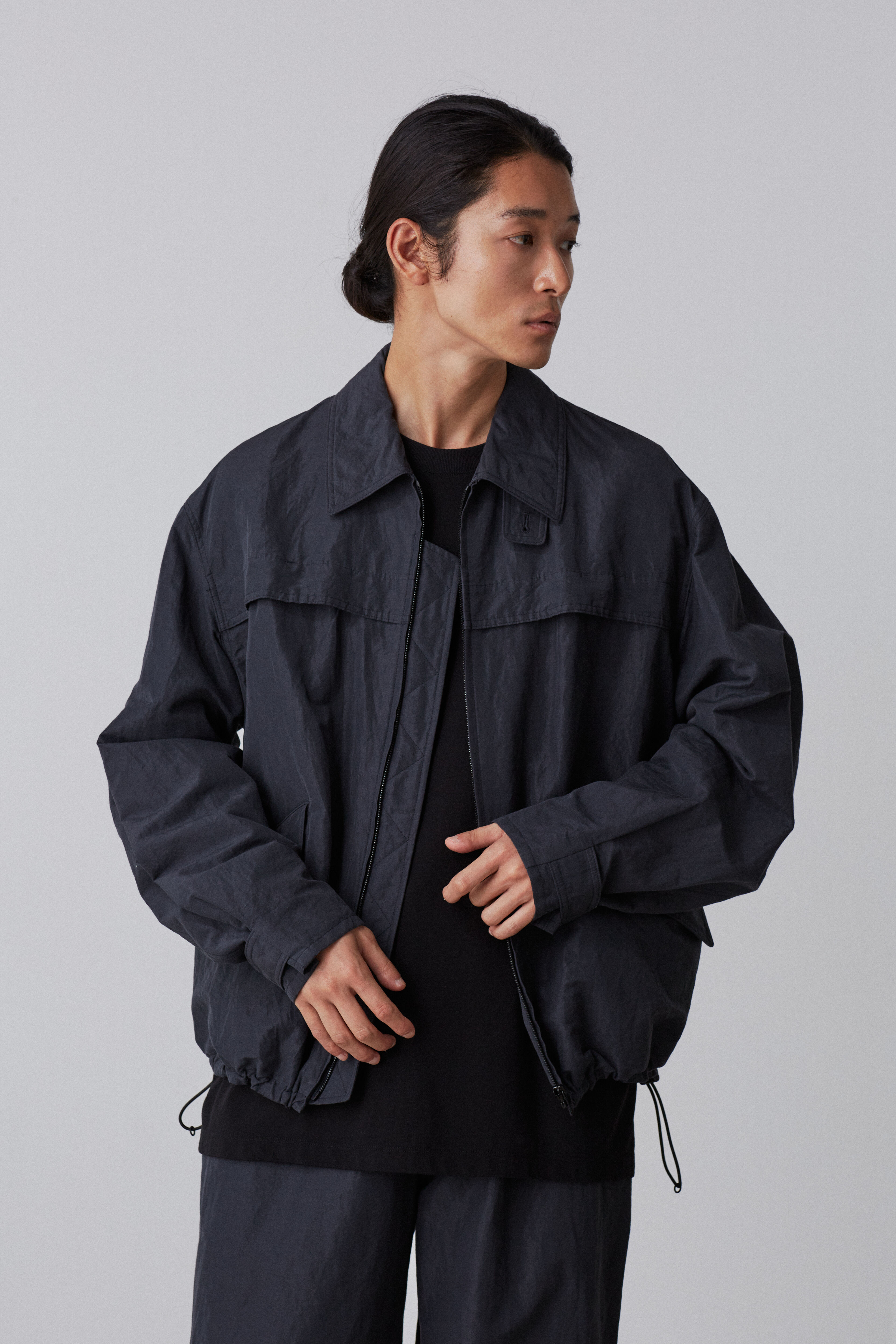 YLEVE 「YLEVE / RAMIE COTTON WEATHER BLOUSON UNISEX」|ブルゾン・スタジャン|グレー