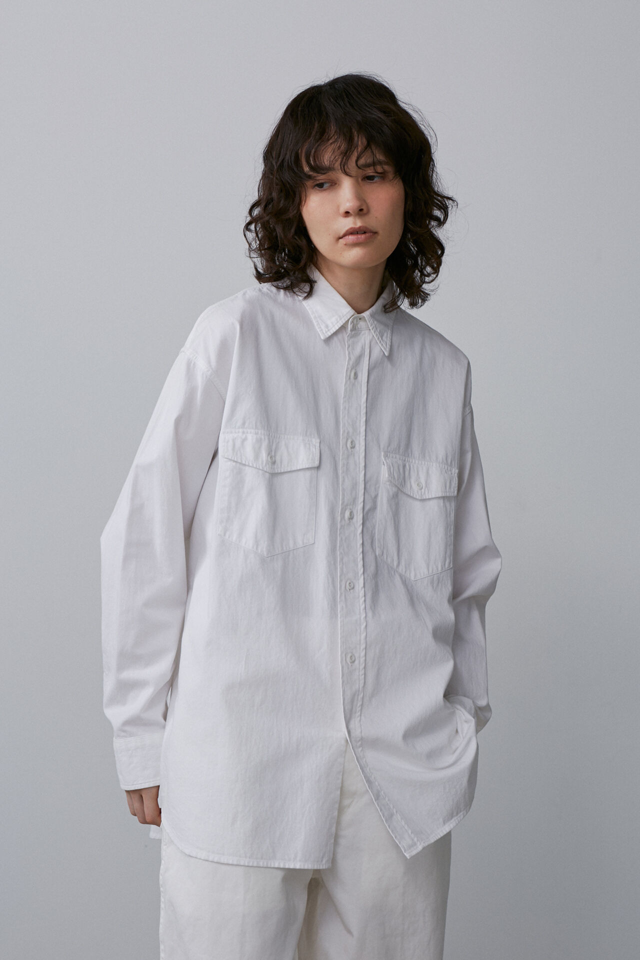 YLEVE 「Ｙ / ORGANIC COTTON HIGH DENSITY SATIN SH」|シャツ・ブラウス|ホワイト