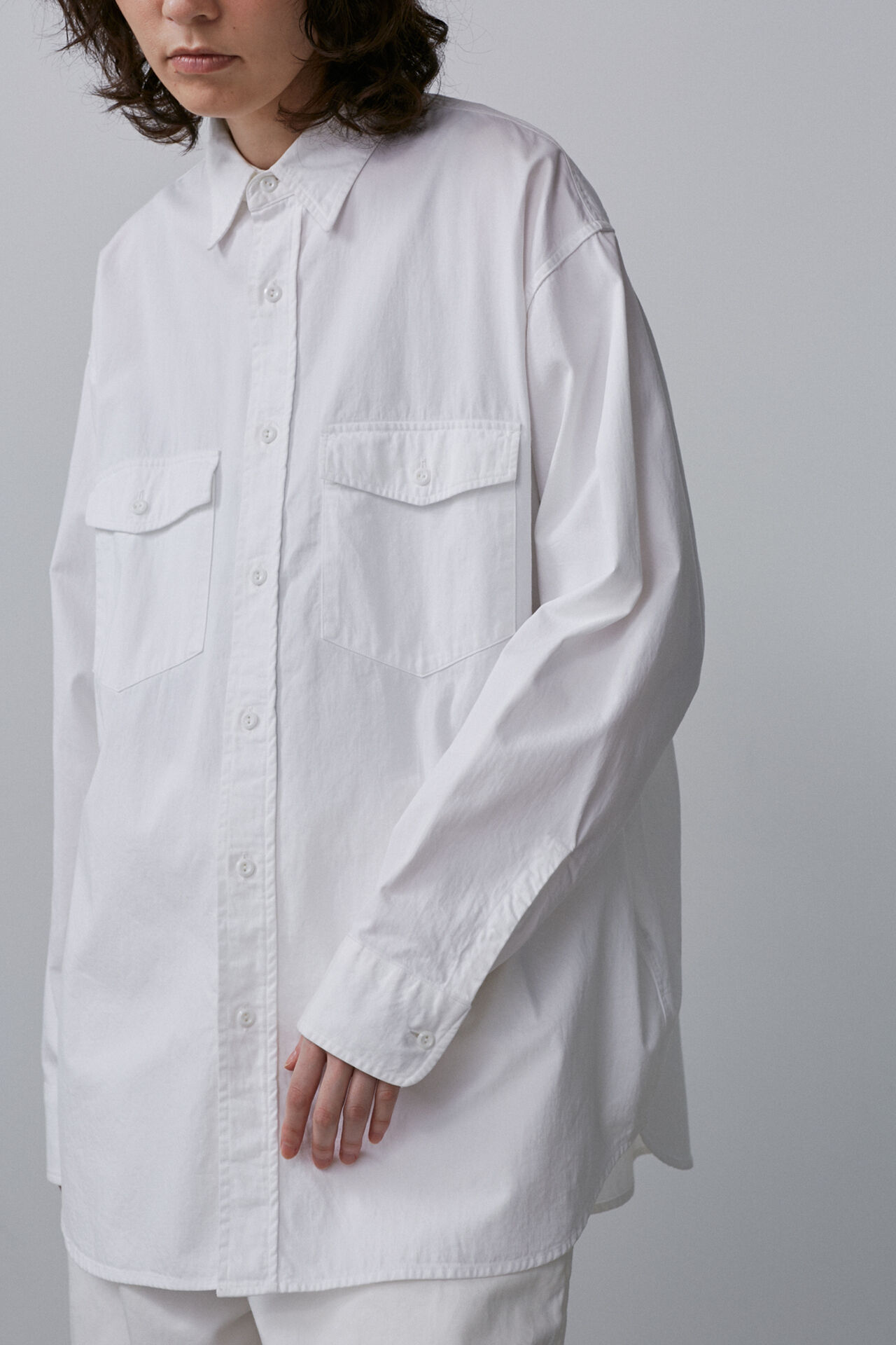 YLEVE 「Ｙ / ORGANIC COTTON HIGH DENSITY SATIN SH」|シャツ・ブラウス|