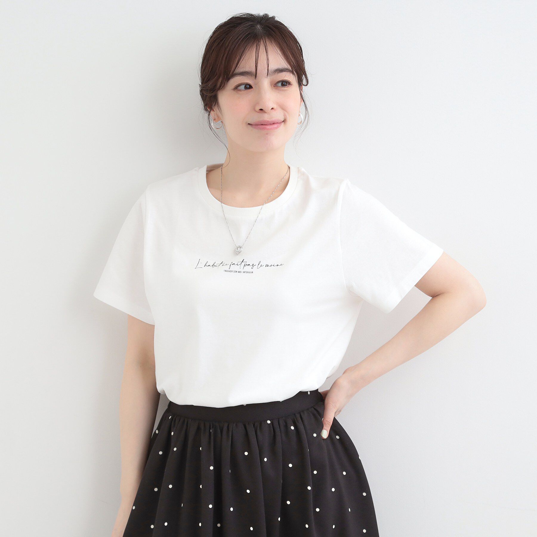 SHOO･LA･RUE「【S-LL/プチプラ/柄が選べる】上品プリントTシャツ」|Tシャツ・カットソー|