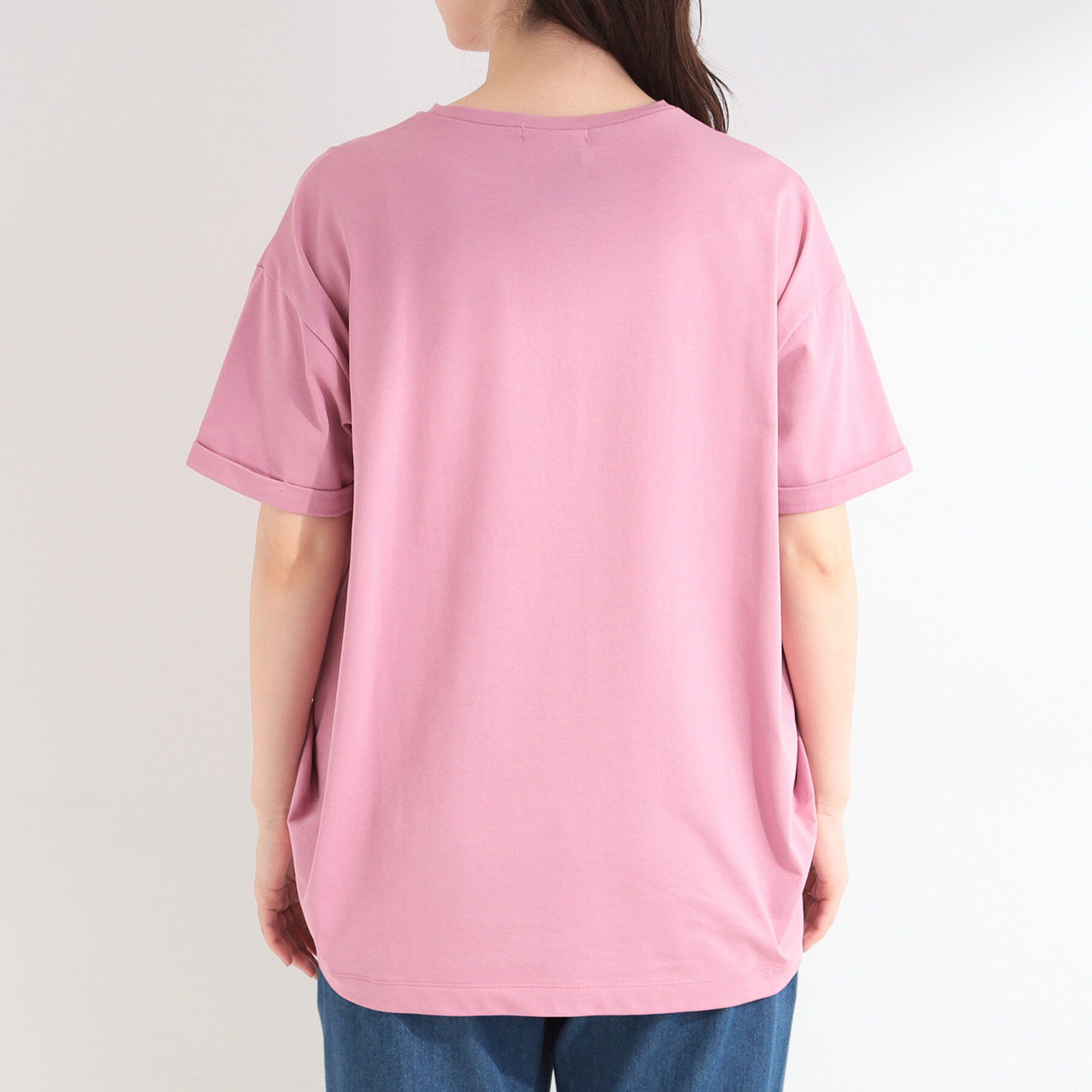 SHOO･LA･RUE「【ひんやり/S-LL】インせず決まる フロントタックデザインTシャツ」|Tシャツ・カットソー|