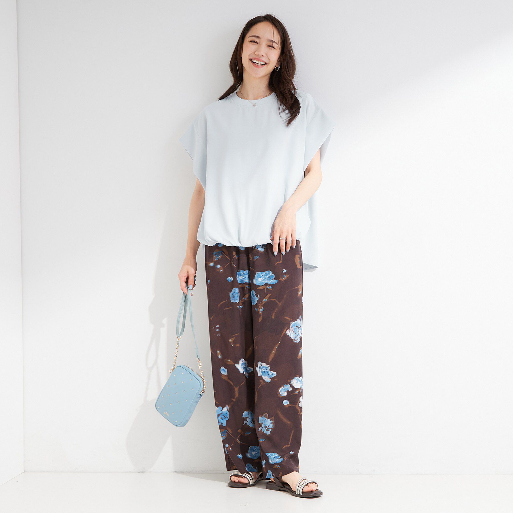 SHOO･LA･RUE「【洗濯機可/体型カバー】インせずこなれる ふんわり裾バルーントップス」|Tシャツ・カットソー|