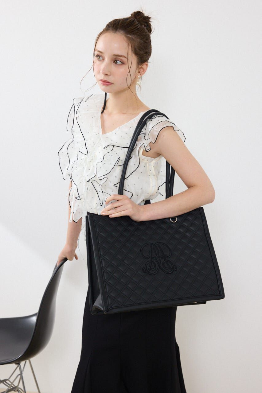rienda「WRRロゴキルティングバッグ」|その他|BLK