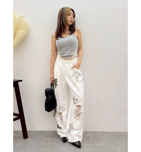EVRIS「グラフィックデザインワイドパンツ」|その他|