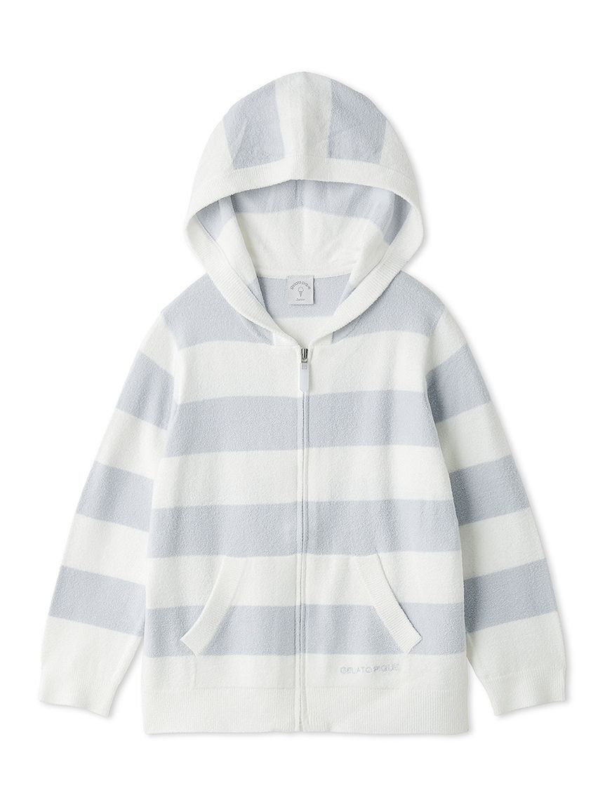 GELATO PIQUE KIDS & BABY「【JUNIOR】スムーズィーlite2ボーダーパーカ」|パーカー|BLU