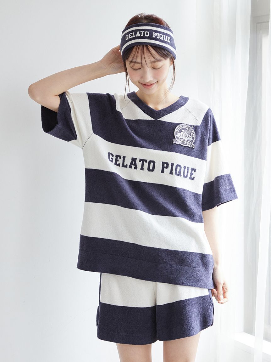 gelato pique「エアリーモコスポーティジャガードプルオーバー」|ルームウェア|