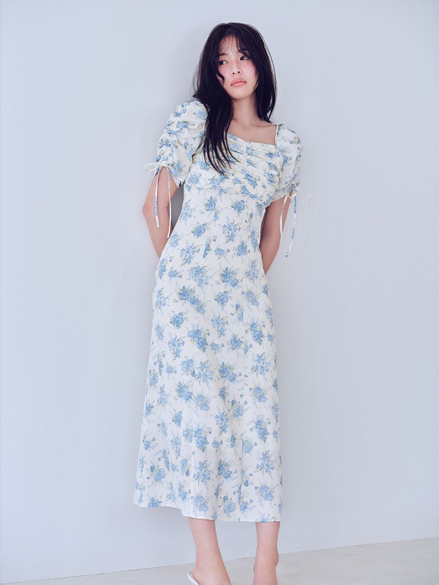 SNIDEL「【WEB限定/ROSE Collection】ROSEプリントワンピース」|ワンピース|YEL