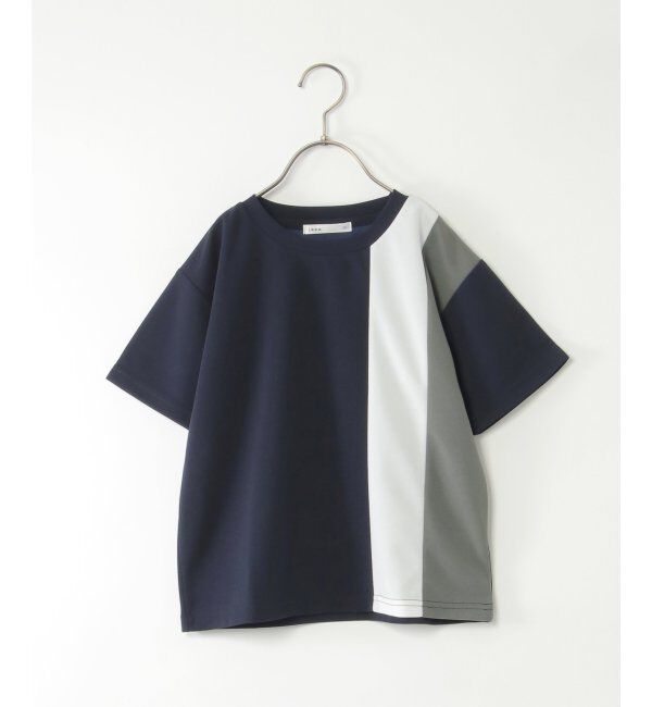 ikka kids「【親子おそろい】速乾COOL縦切り替えTシャツ（120~160cm）」|Tシャツ・カットソー|