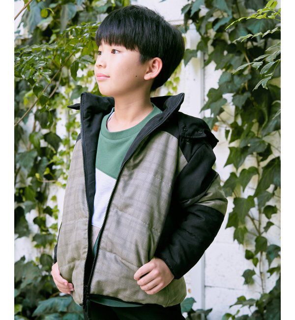 ikka kids「フード脱着チェック切り替えブルゾン（110~160cm）」|その他|