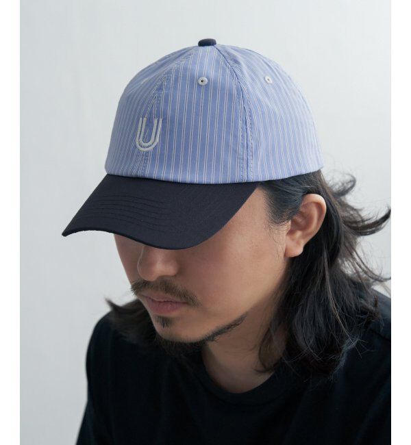 ikka「UNIVERSAL OVERALL ユニバーサルオーバーオール ストライプキャップ」|その他|ネイビーブルー