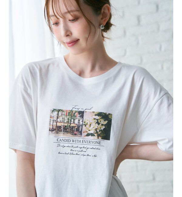 ikka「ロゴフォトプリントＴ」|Tシャツ・カットソー|
