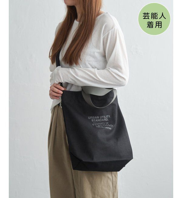 ikka「2wayキャンバスショルダーバッグ」|その他|ブラック