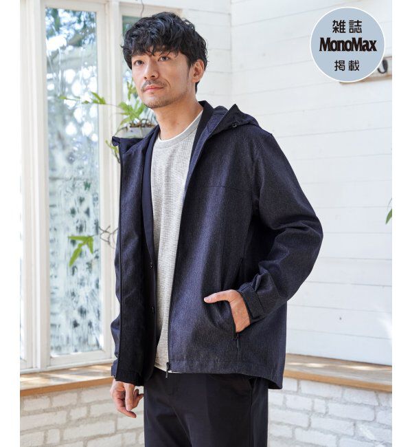 ikka「【雑誌MonoMax4月号掲載】撥水メランジ ジップマウンテンパーカー「小泉孝太郎さん着用モデル」」|ブルゾン・スタジャン|