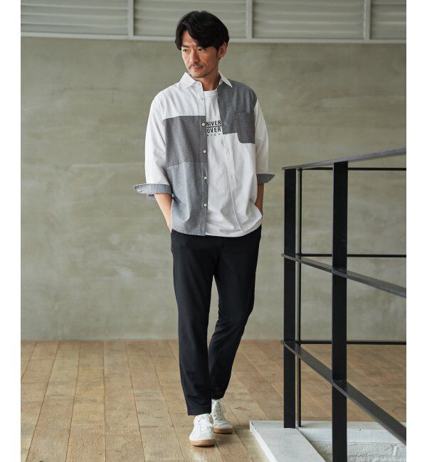 IKKA LOUNGE「【MonoMax &times; 小泉孝太郎】GOKU楽ワークDRYソフト鹿の子パンツ「小泉孝太郎さん着用モデル」」|スラックス|