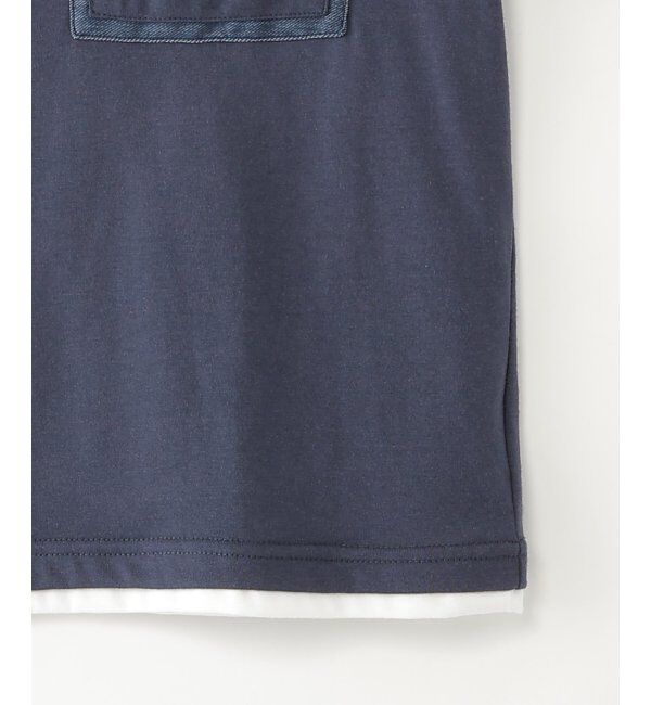 ikka kids「デニムライクMIX BIGポケTシャツ（120~160cm）」|Tシャツ・カットソー|