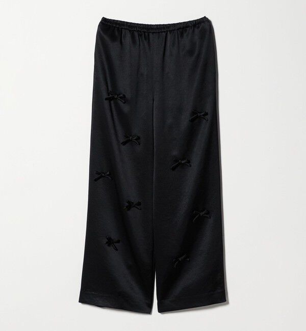 UNITED ARROWS「サテン 3Dリボン パンツ ‐ウォッシャブル‐」|チノ|